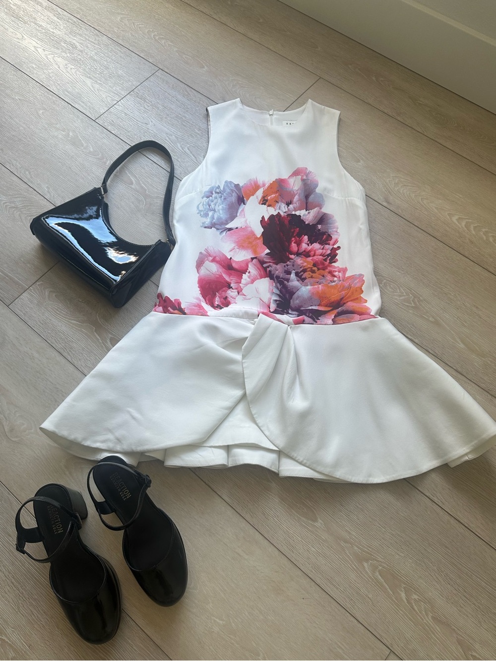 KEEPSAKE the Label White Floral Peplum Dress